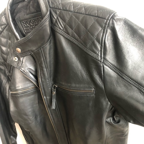 Black Custom Lambskin Leather Jacket(M) - Picture 2 of 3